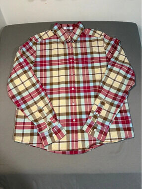 Rockies Men's Medium Plaid Button-Up Shirt - Cotton Comfort